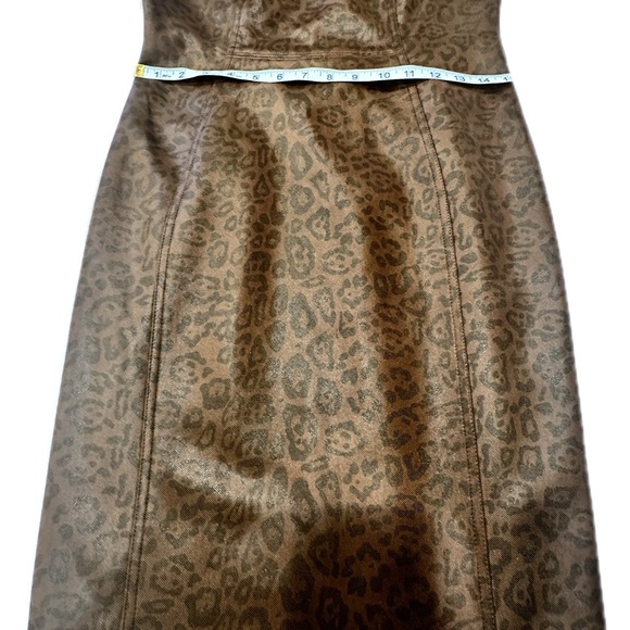 NWT calvin Klein Leopard Animal Print Sheath Dress NWT coated.  Size 6 - Picture 6 of 12